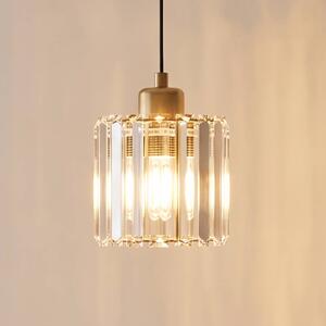 Lampa wisząca Yakops Opviq, możliwość ściemniania, mosiężny / złoty, salon / jadalnia, szkło