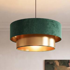 Lampa wisząca Dorina Duolla, zielony, sypialnia, tkanina / materiał / jedwab, młodzieżowy