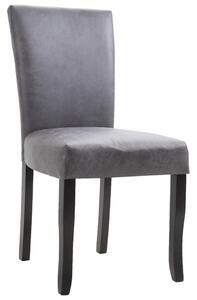 Krzesła jadalniane, 6 szt., szare, sztuczna skóra zamszowa