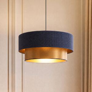 Lampa wisząca Dorina Duolla, niebieski, sypialnia, tkanina / materiał / jedwab, młodzieżowy