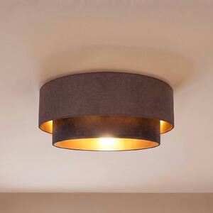 Lampa sufitowa Boho Duolla, brązowy / rdzawy, przedpokój, tkanina / materiał / jedwab, młodzieżowy