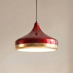 Lampa wisząca Yıldo Opviq, możliwość ściemniania, czerwony, salon / jadalnia, metal, nowoczesny