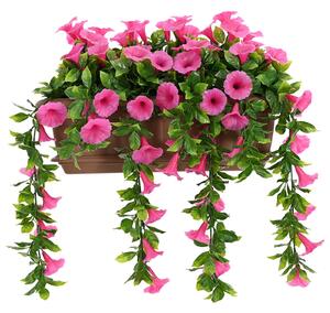 Sztuczne Kwiaty Purpurowy czerwony 55 x 20 x 55 cm PE i stal