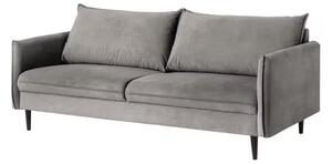 Szara aksamitna sofa 203 cm Juli – Ropez