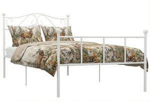 Białe metalowe łózko w stylu loft 100x200 cm A0-T29