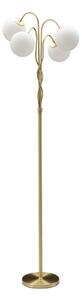 Lampa stojąca w biało-złotym kolorze ze szklanym kloszem (wysokość 176 cm) Glamy – Mauro Ferretti