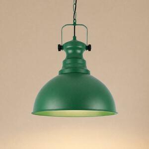 Lampa wisząca Kure Opviq, możliwość ściemniania, zielony, salon / jadalnia, metal, vintage