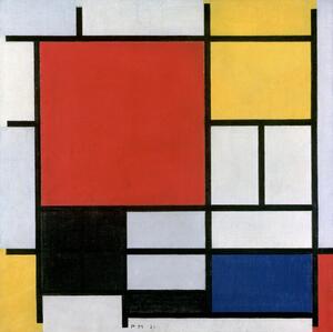 Reprodukcja Composition with large red plane, Piet Mondrian