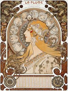 Reprodukcja Poster for the magazine La plume, Alfons Mucha