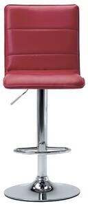 Krzesło barowe, kolor czerwonego wina, sztuczna skóra