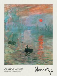 Reprodukcja Impression Sunrise 1872, Claude Monet