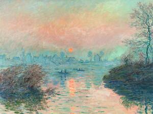 Reprodukcja Setting Sun on the Seine, Claude Monet