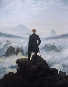 Reprodukcja W drowiec ponad morsk mg, Caspar David Friedrich