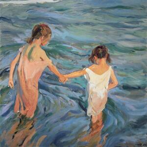 Reprodukcja Children in the Sea 1909, Sorolla y Bastida, Joaquin