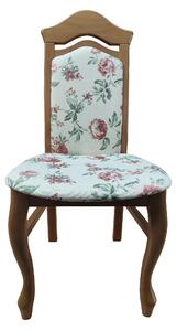 MebleMWM Drewniane krzesło pałacowe WOJTEK / Jasny brąz, Rose 16