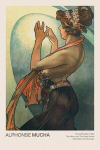 Reprodukcja The North Star Celestial Art Nouveau Beautiful Female Portrait - Alphonse Alfons Mucha