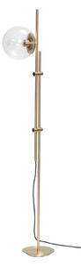 Lampa stojąca w kolorze mosiądzu ze szklanym kloszem (wysokość 147 cm) Bubble – Hübsch