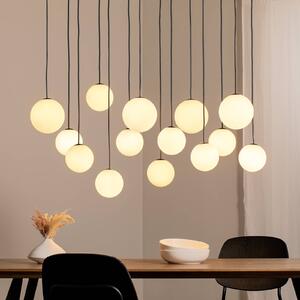 Lampa wisząca szklana Hängelampe SNOWBALL Nowodvorski Lighting, możliwość ściemniania, biały / opal, salon / jadalnia, szkło