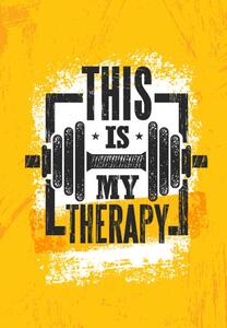 Ilustracja This Is My Therapy Fitness Muscle, subtropica