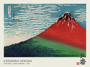 Reprodukcja Fine Wind Clear Morning Mt Fuji Japan 1849, Katsushika Hokusai