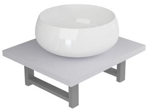 Dwuczęściowy zestaw mebli do łazienki, ceramiczny, biały