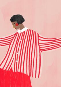 Ilustracja The Woman With the Red Stripes, Bea Muller