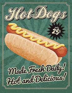 Ilustracja Vintage Hot Dog Poster, bortonia