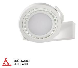 PP P 777/1 WH REFLEKTOR NOWOCZESNA LAMPA SUFITOWA ŚCIENNA OPRAWA NATYNKOWA ALUMINIUM BIAŁY ES111 AR111 QR111 GU10 LED