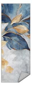Chodnik w niebiesko-złotym kolorze odpowiedni do prania 80x200 cm Golden Leaves – Mila Home