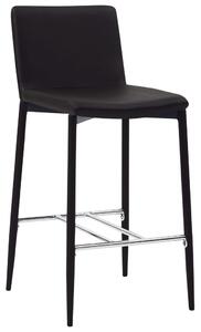 Krzesła barowe, 4 szt., brązowe, sztuczna skóra