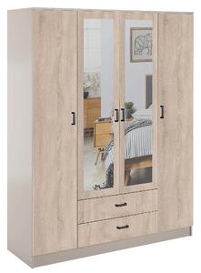 Szafa czterodrzwiowa kaszmir + dąb sonoma Z2-R82