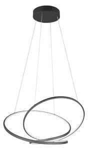 Lampa wisząca LED ze ściemniaczem w kolorze matowej czerni Darvin – Trio