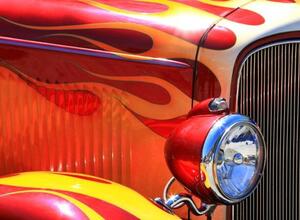 Ilustracja Full frame of a vintage muscle car, Douglas Sacha