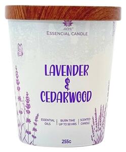Świeca Arome w szkle z metalową pokrywką 255 g Lavender & Cedarwood
