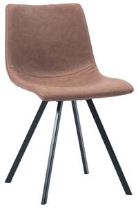 Krzesła jadalniane, 4 szt., średni brąz, sztuczna skóra