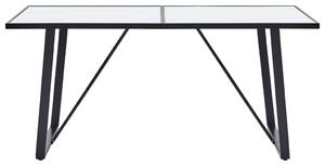 Stół jadalniany, biały, 140x70x75 cm, hartowane szkło