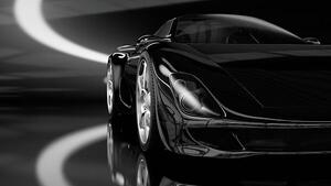 Ilustracja Black Sports Car, mevans