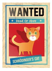 Ilustracja Schrodinger's cat and dead or alive wanted poster, drmakkoy