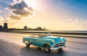 Ilustracja American blue 1953 convertible convertible vintage, MaboHH