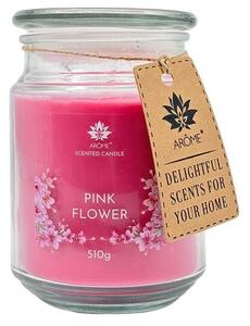 Arome Świeca w szkle 510 g, Pink flower