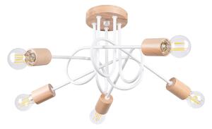 Pięcioramienna biała lampa sufitowa - T1-D30