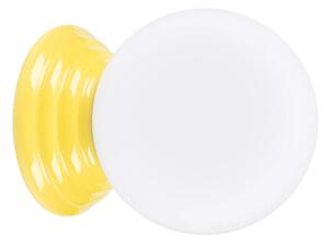 Żółty minimalistyczny kinkiet ze szklanym kloszem - M164-Weskom D1-L30