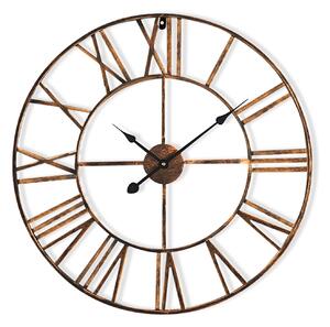 Casa Chic Queensway 60, zegar ścienny z metalową ramką, bezgłośny, Ø 60 cm