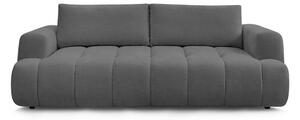 Ciemnoszara rozkładana/ze schowkiem sofa 251 cm Fuji – Bobochic Paris