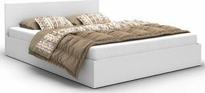 Białe podwójne łóżko z materacem 140x200 - Cansar 3X