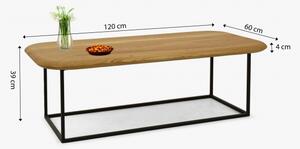 Drewniany prostokątny stolik kawowy Bolek