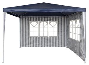 Namiot imprezowy/pawilon RAFAEL 3 x 3 m biało-niebieski, w paski - zawiera 2 ściany boczne