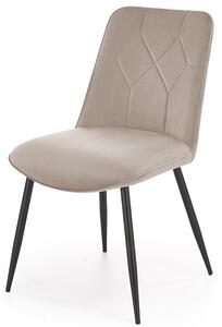 Beżowe metalowe tapicerowane krzesło - Livro
