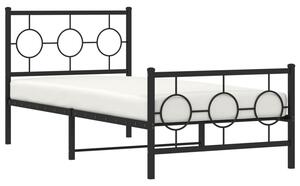 Czarne metalowe łóżko w stylu loft 100x200cm - Ripper