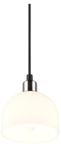 Lampa wisząca w biało-srebrnym kolorze ze szklanym kloszem ø 12 cm Molly – Reality